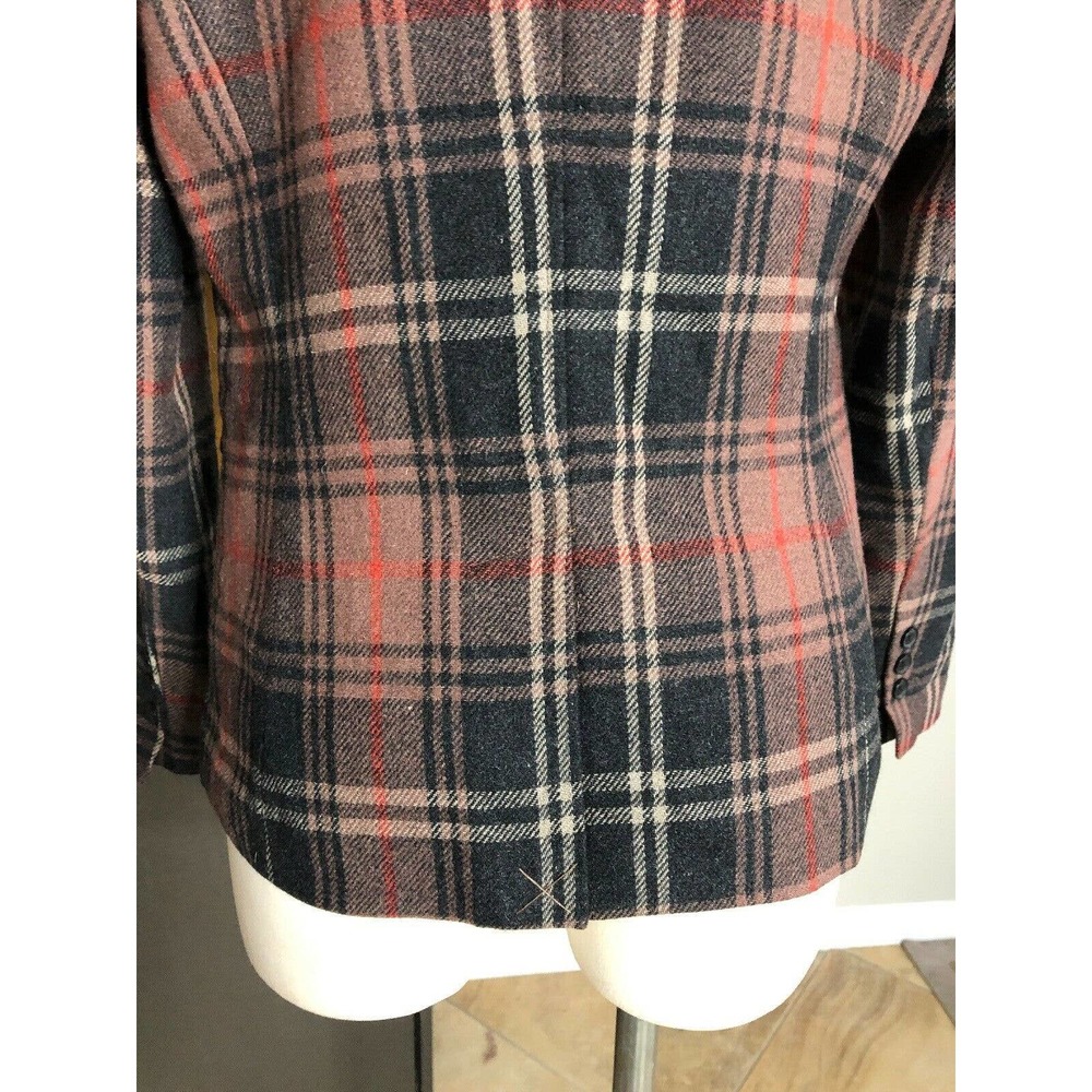 Chadwicks Plaid Wool Blend Button Front Blazer 6p - image 6